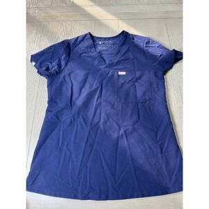 Figs Scrub Top Womens Small Navy  Catarina Technical Collection Pocket Medical
